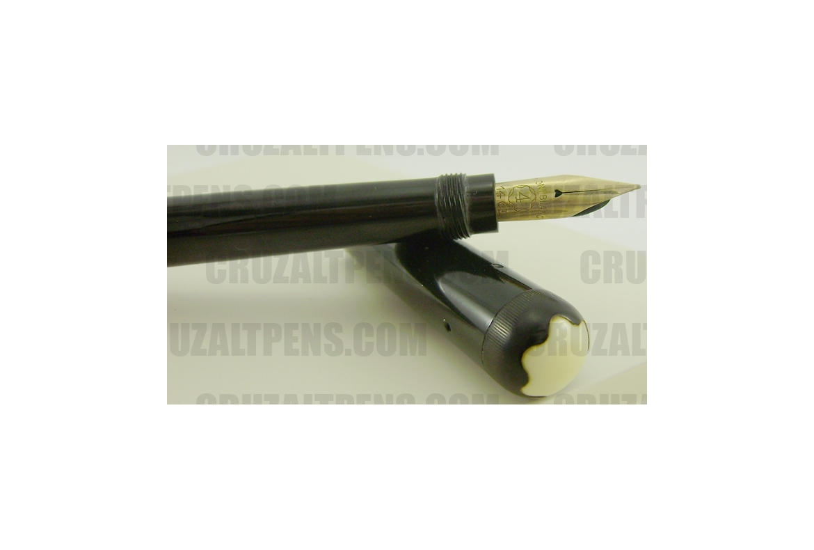 SAFETY Nº 4 EN EBONITA NEGRA (1920-1929) - PLUMA EST. MONTBLANC