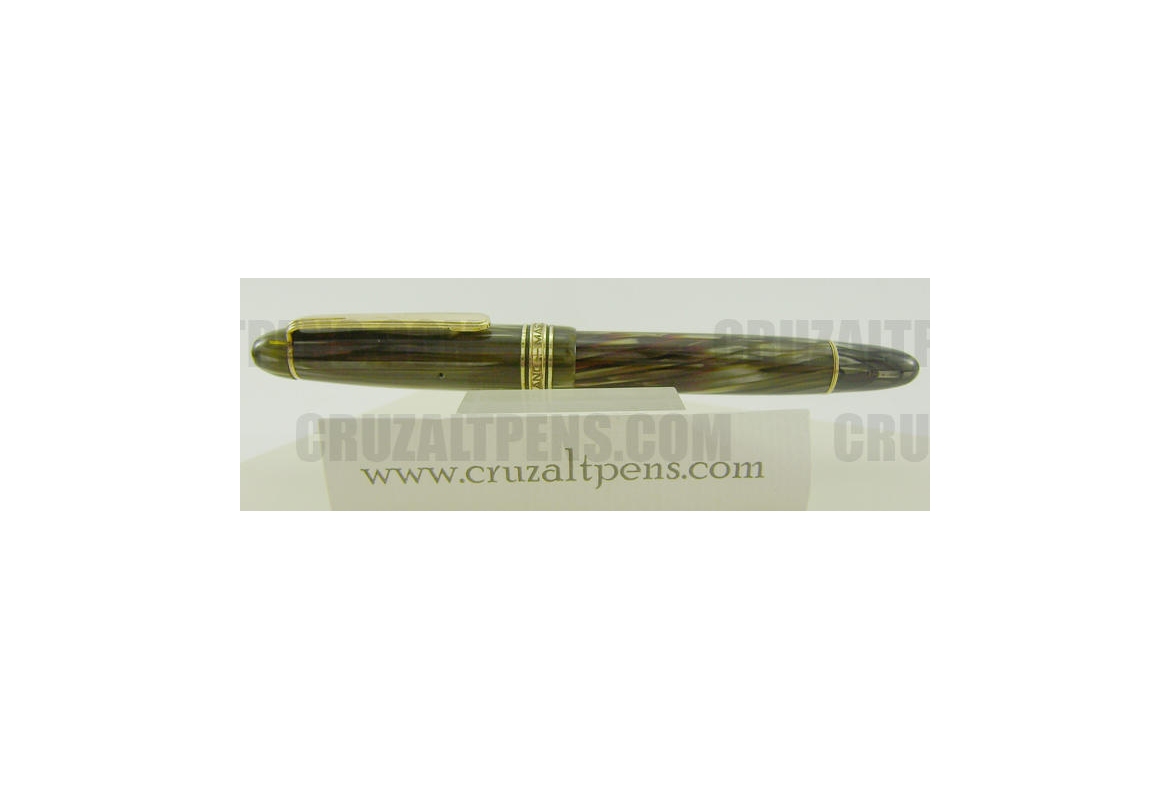144 G GREEN STRIATED ( 1949-1960 ) - PLUMA ESTILOGRÁFICA MONTBLANC